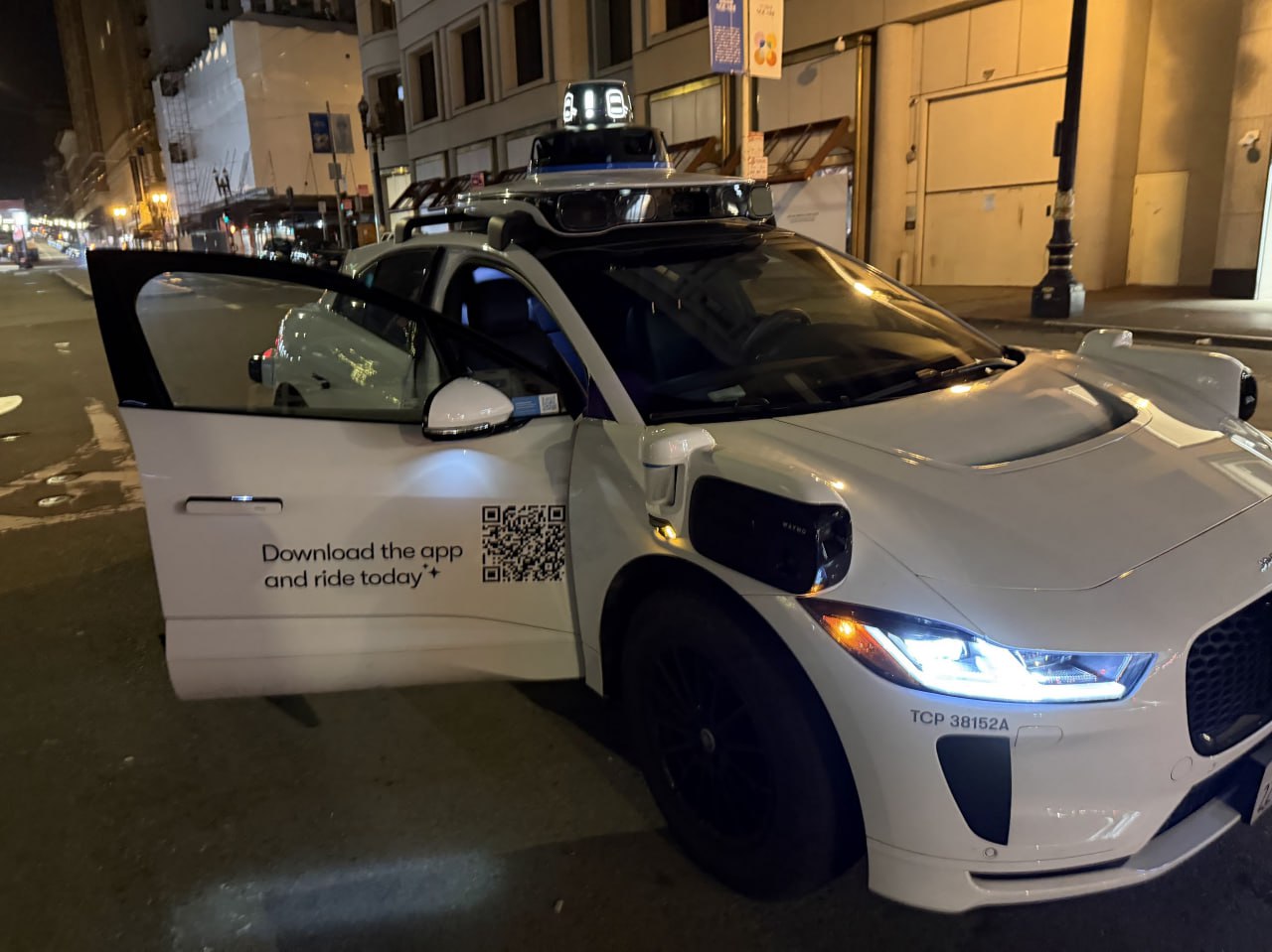 Waymo on the streets of San Francisco, early morning